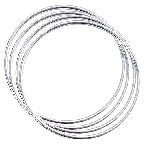 Realeather Crafts Zinc Metal Rings, 5-Inch, 4-Pack, Silver - Image 2