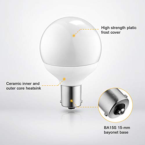 Kohree 12 Volt RV Led Light Bulbs BA15s 20-99/1141/1156 12V Vanity Replacement Bulbs for 5th Wheel Camper Trailer Motorhomes Marine Boat Interior Light Bulb (Pack of 3, 4000K Natural White) - Image 4