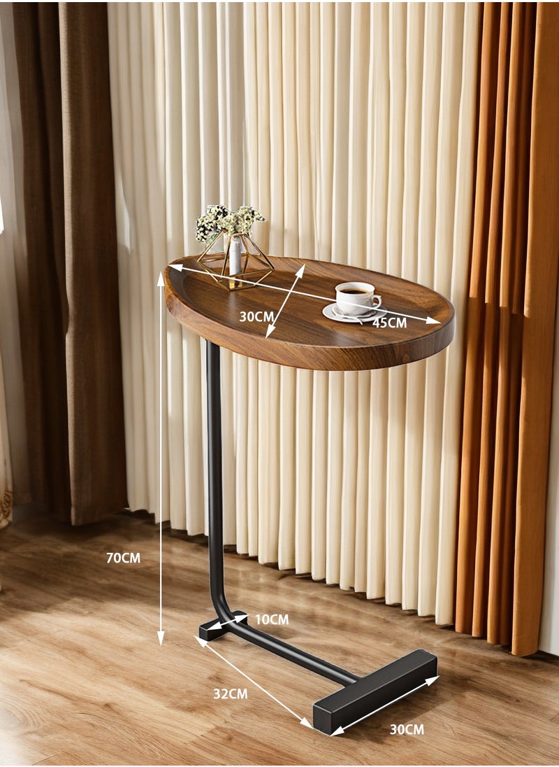 C- shaped side table, small coffee table, small space side table, modern Minimalism metal frame sofa table, suitable for sofa bedroom, living room, office bedside table (45 x 30 x 70 cm)