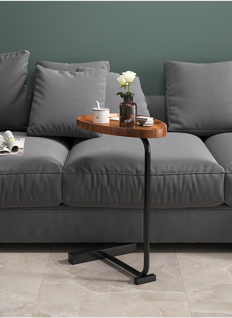 C- shaped side table, small coffee table, small space side table, modern Minimalism metal frame sofa table, suitable for sofa bedroom, living room, office bedside table (45 x 30 x 70 cm)