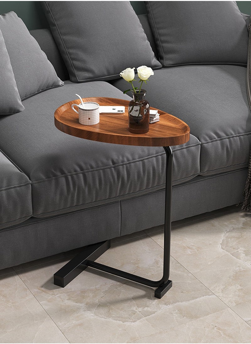 C- shaped side table, small coffee table, small space side table, modern Minimalism metal frame sofa table, suitable for sofa bedroom, living room, office bedside table (45 x 30 x 70 cm)