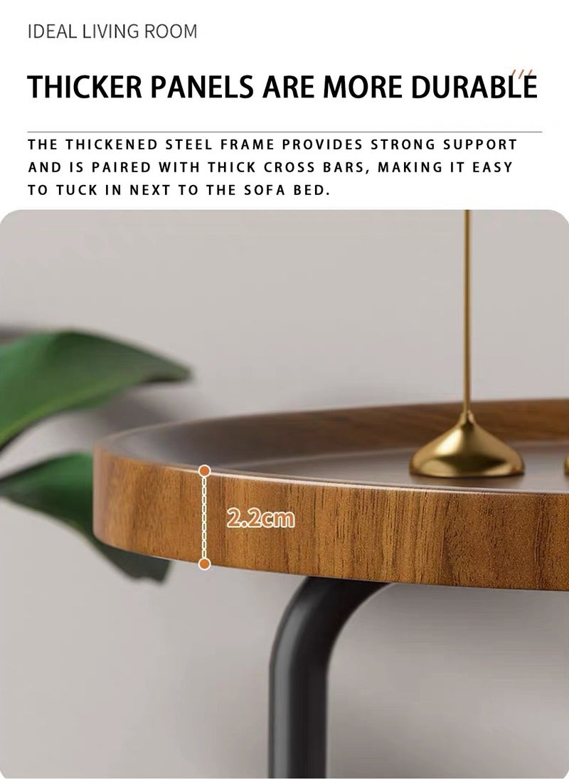 C- shaped side table, small coffee table, small space side table, modern Minimalism metal frame sofa table, suitable for sofa bedroom, living room, office bedside table (45 x 30 x 70 cm)