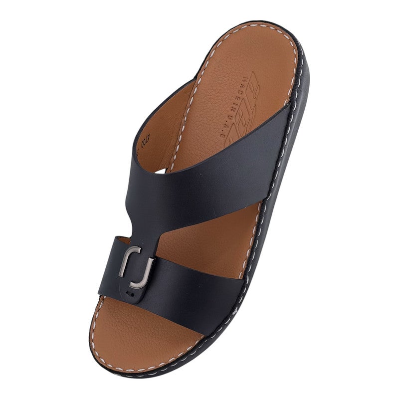 AET A E T Handmade Arabic Sandals For Men | Outdoor Mens Slippers | Genuine PU Leather With Buckle - Image 3