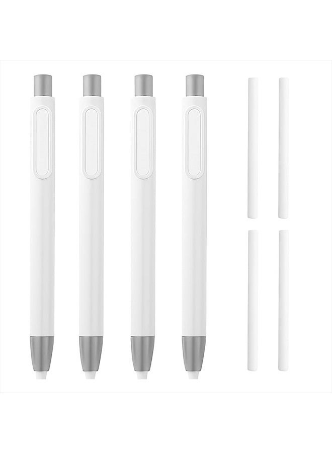 Geluode 4Pcs Retractable Click Eraser with 4Pcs Refill Erasers, Premium Pen Style Rubber Stick Erasers Mechanical Grip Eraser for Kids Students Artist Painting Writing  - Image 1