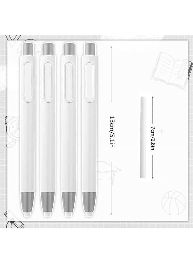 Geluode 4Pcs Retractable Click Eraser with 4Pcs Refill Erasers, Premium Pen Style Rubber Stick Erasers Mechanical Grip Eraser for Kids Students Artist Painting Writing  - Image 2