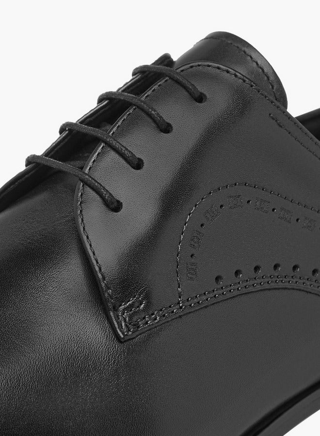 DUCHINI Men's Cutout Detail Derby Shoes with Lace-Up Closure - Image 4