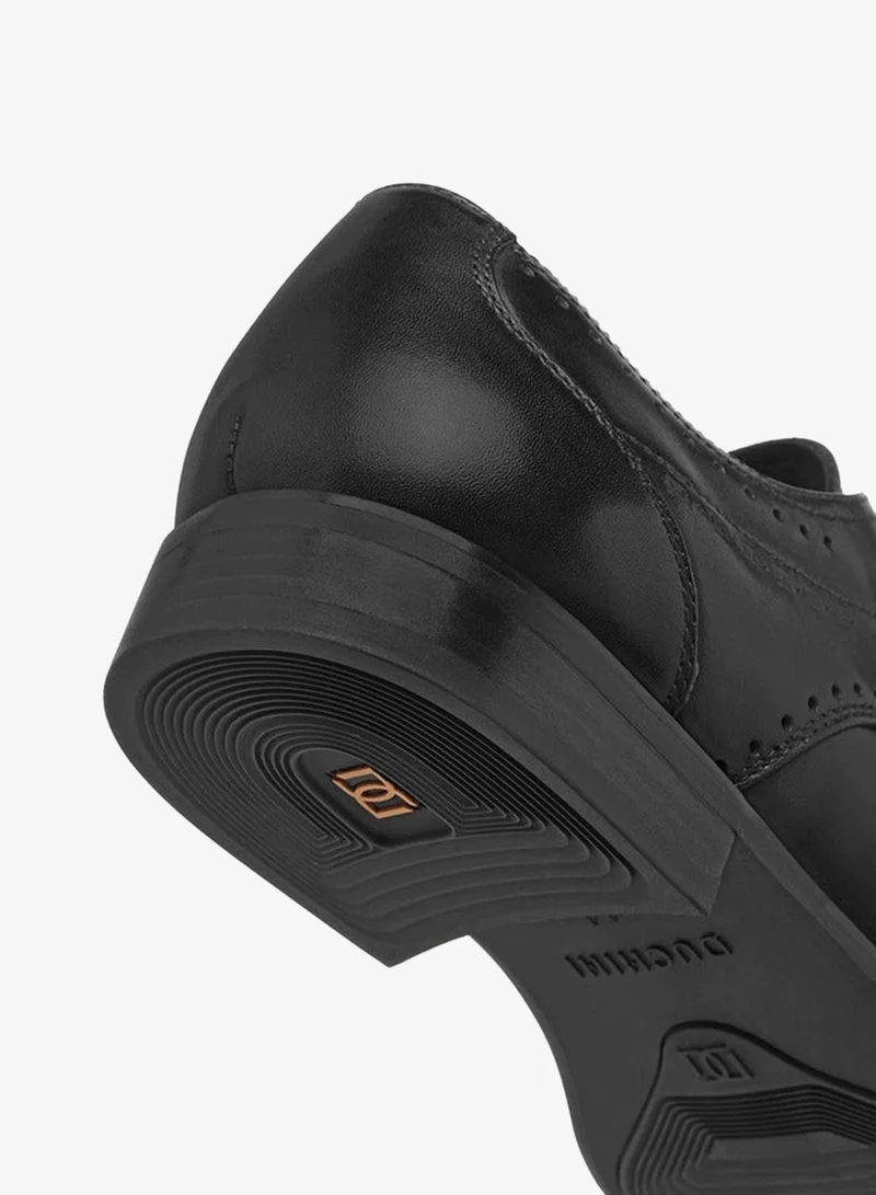 DUCHINI BLACK Men's Cutout Detail Derby Shoes with Lace-Up Closure for Men | Best Price UAE