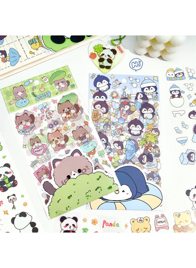 HELPS Cute Panda Stickers For Students Creative Cartoon Handbook Stickers Children's Handmade Diy Decorative Stickers Set - Image 4