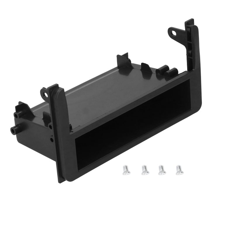 Single DIN Stereo Radio Panel Trim Kit Audio Fascia Panel Mount Car Frame with Storage Box - Image 2