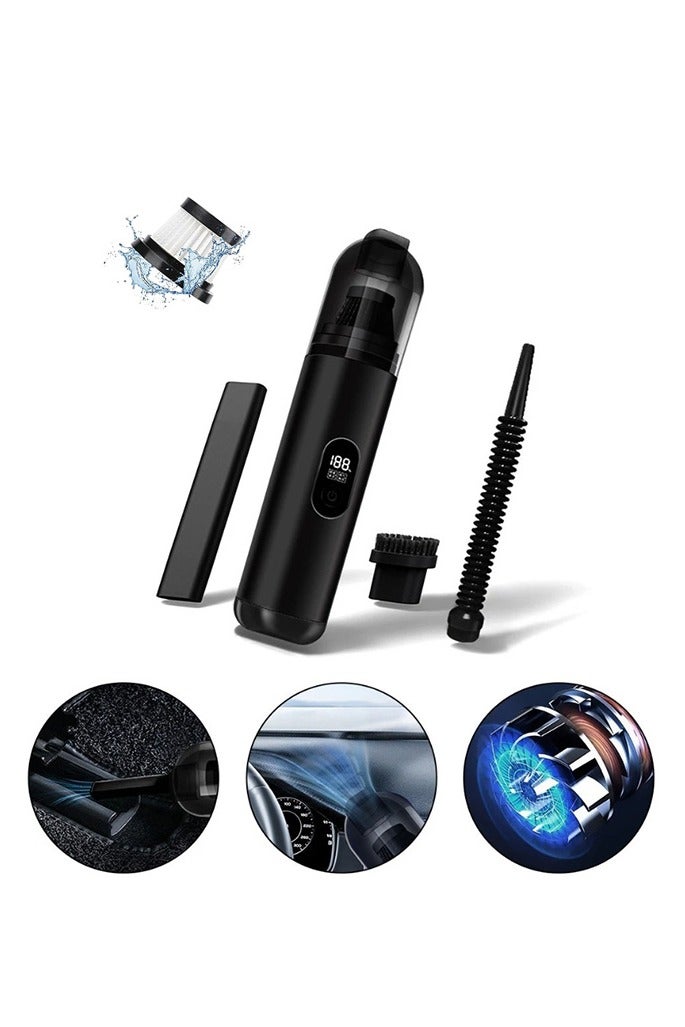 Handheld Vacuum Cleaner/Air Duster  Cordless – Car Vacuum Cleaner Portable Rechargeable High Power Brushless Motor 10000 PA Strong Suction 2 in 1 Air Duster and Mini Handheld Vacuum Cleaner Foldable Compressed Air Duster Rechargeable Handheld Vacuum Cordless Keyboard Cleaner Air Blower Car Vacuum Cleaner for Compute/Car/House - Image 1