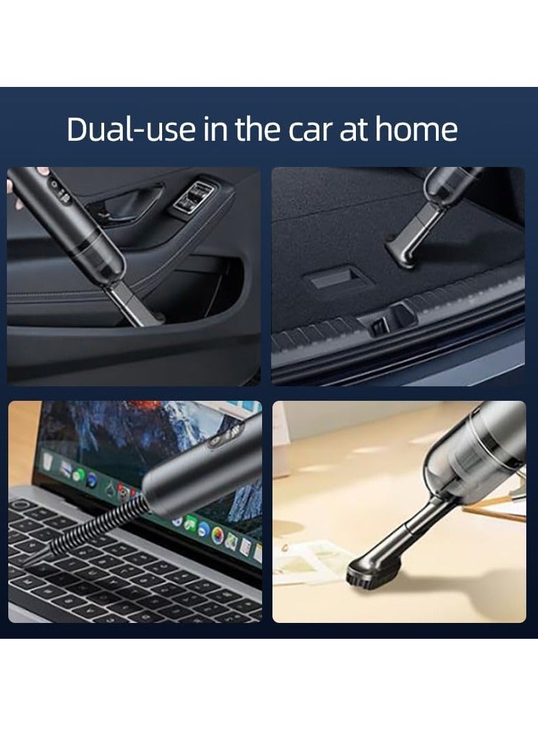 Handheld Vacuum Cleaner/Air Duster  Cordless – Car Vacuum Cleaner Portable Rechargeable High Power Brushless Motor 10000 PA Strong Suction 2 in 1 Air Duster and Mini Handheld Vacuum Cleaner Foldable Compressed Air Duster Rechargeable Handheld Vacuum Cordless Keyboard Cleaner Air Blower Car Vacuum Cleaner for Compute/Car/House - Image 3