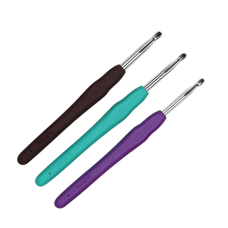 QLRFFLJOY Crochet Hooks 50mm 55mm 60mm Crochet Needles QLRFFLJOY 3 pcs Crochet Hook Set DIY Yarn Weaving Tools for Knitting Gloves Shoes Bags Hats Socks Scarf - Image 3