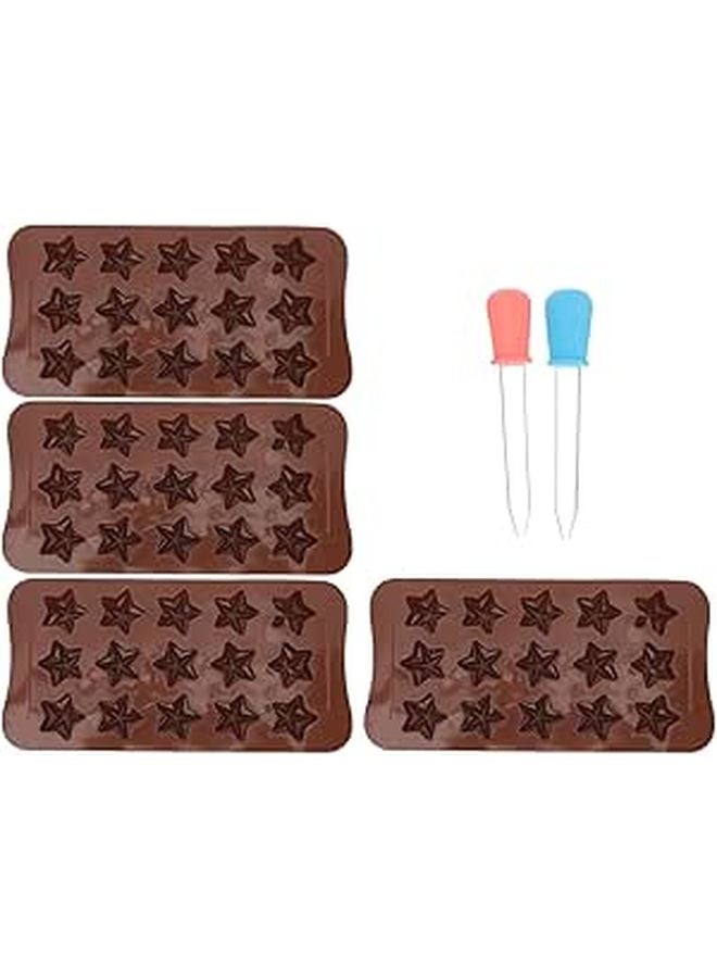 Silicone Chocolate Mold Set 6 Shapes Non Stick Baking Tool For DIY Candy Cake - Image 1