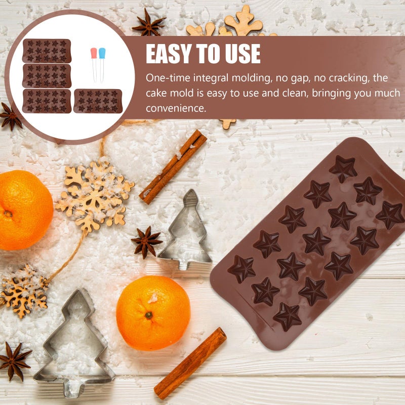 Silicone Chocolate Mold Set 6 Shapes Non Stick Baking Tool For DIY Candy Cake - Image 5