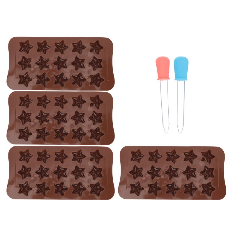 Silicone Chocolate Mold Set 6 Shapes Non Stick Baking Tool For DIY Candy Cake - Image 2