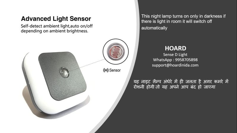 Hoard Led Plug In Smart Night Lamp With Automatic Sensor Smart Led Night Lamp -(Whiskey White) Pack Of 1(Polycarbonate) - Image 4