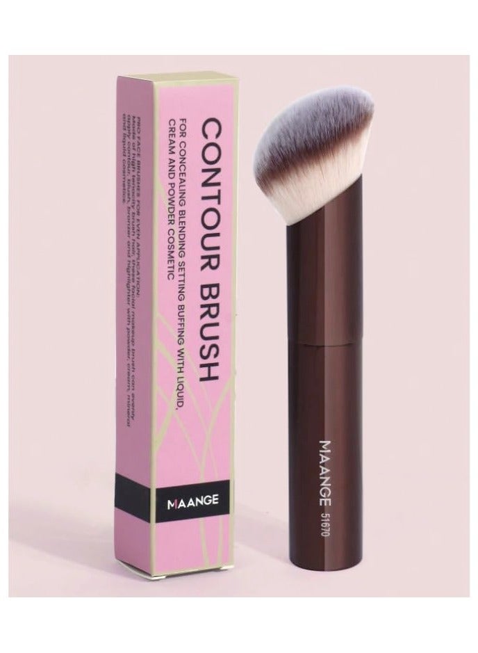 MAANGE Contour Brush - Densely Woven, Ergonomic & Resilient for Flawless Blending | For Liquid, Cream & Powder Cosmetics - Image 1