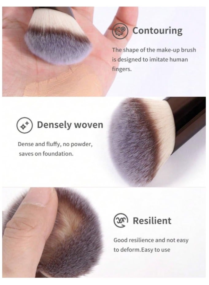 MAANGE Contour Brush - Densely Woven, Ergonomic & Resilient for Flawless Blending | For Liquid, Cream & Powder Cosmetics - Image 4