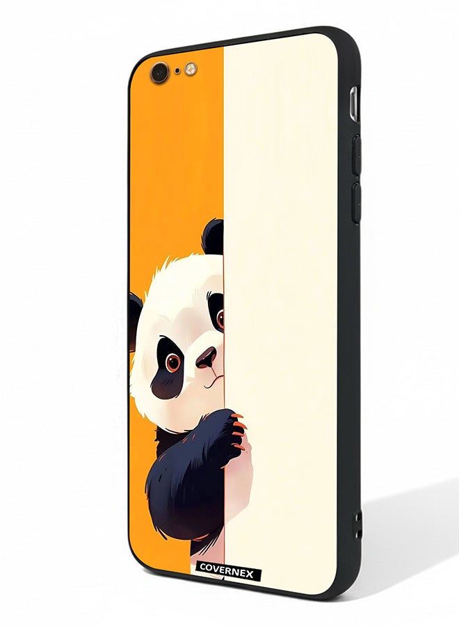 Covernex Apple iPhone 6 Plus Protective Case Cover Printed Featuring Cute Peek Behind The Wall Illustration - Image 1