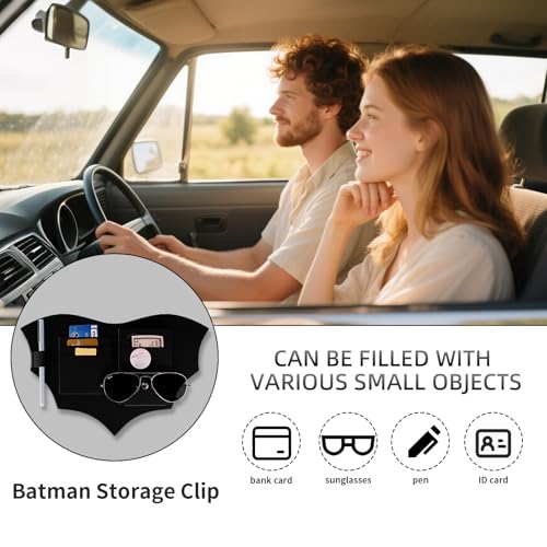 AWinjoy Car Visor Organizer, Multifunctional Auto Interior Accessories Storage Pocket Sun Visor Pouch for Card License Registration Document Pen Key Interior Accessories Pocket Organizer - Image 5