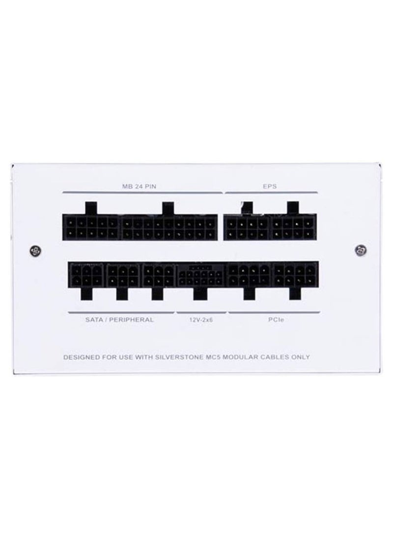 SilverStone Technology - DA850R Fully Modular Power Supply, 80 PLUS Gold, 850W ATX 3.0 & PCIe 5.0, Active PFC, Silent 120mm Fan, Advanced Protections, 12V-2x6 PCIe Connector, White | SST-DA850R-GMA-WWW - Image 1
