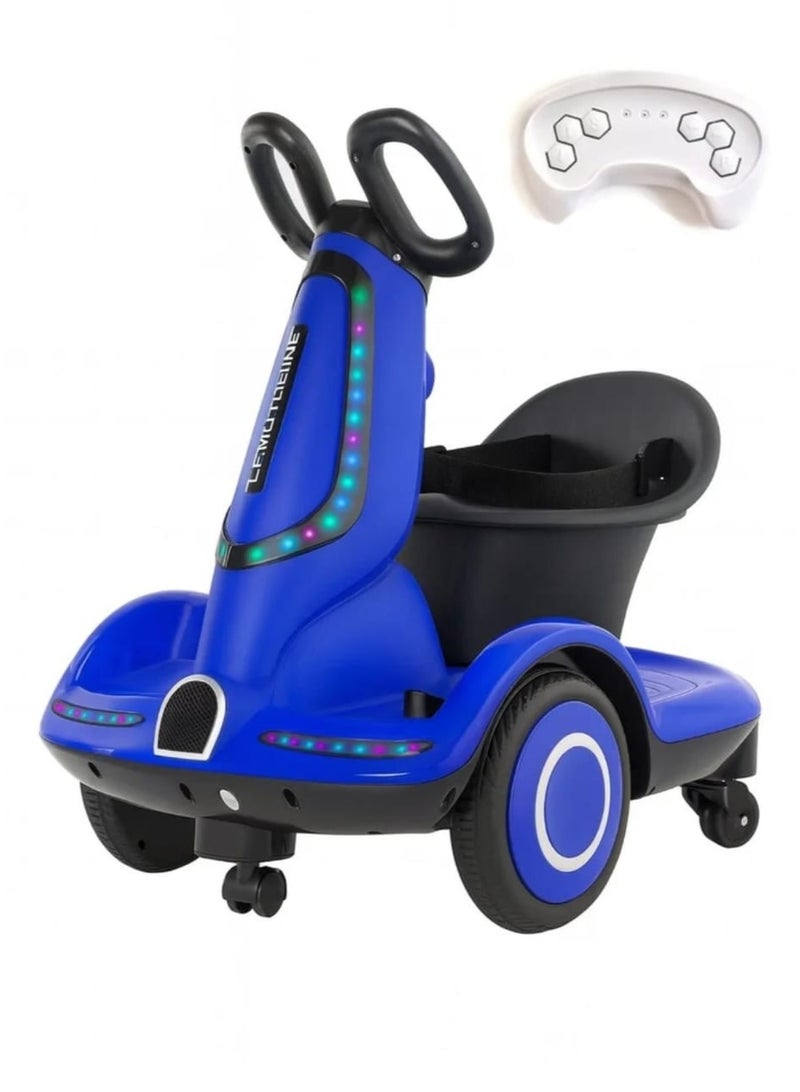 سيارة أطفال كهربائية حديثة ومتطورة بتصميم مبتكر مع ريموت كنترول للأهل وحزام أمان لحماية الصغار، مزودة بإضاءات تفاعلية ملونة وأصوات موسيقية شيقة لتجربة قيادة ممتعة وآمنة تساعد على تنمية مهارات الطفل الحركية وتعزز شعوره بالمرح والاستقلالية داخل المنزل وخارجه - Image 1