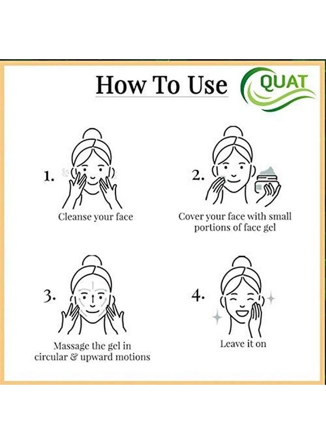 Quat Wine Night Face Gel for Glowing Skin,Oily Skin,Women,Men (100gm) (New) - Image 3