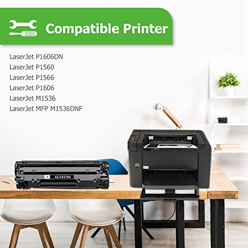 Aztech Compatible for HP 78A Toner Cartridge Replacement for CE278A Replacement for HP Laserjet P1606dn 1536dnf 1606dn MFP M1536dnf P1606 M1536 P1560 P1566 Toner Printer Ink (Black, 2-Pack) - Image 3