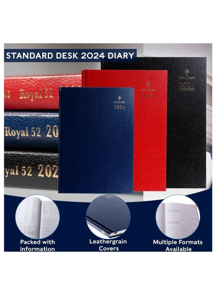 Collins Collins Standard Desk 2024 Diary A5 Week to View Business Diary - Business Planner and Organiser - January to December 2024 Diary - Weekly - Blue - 35.60-24  - Image 5