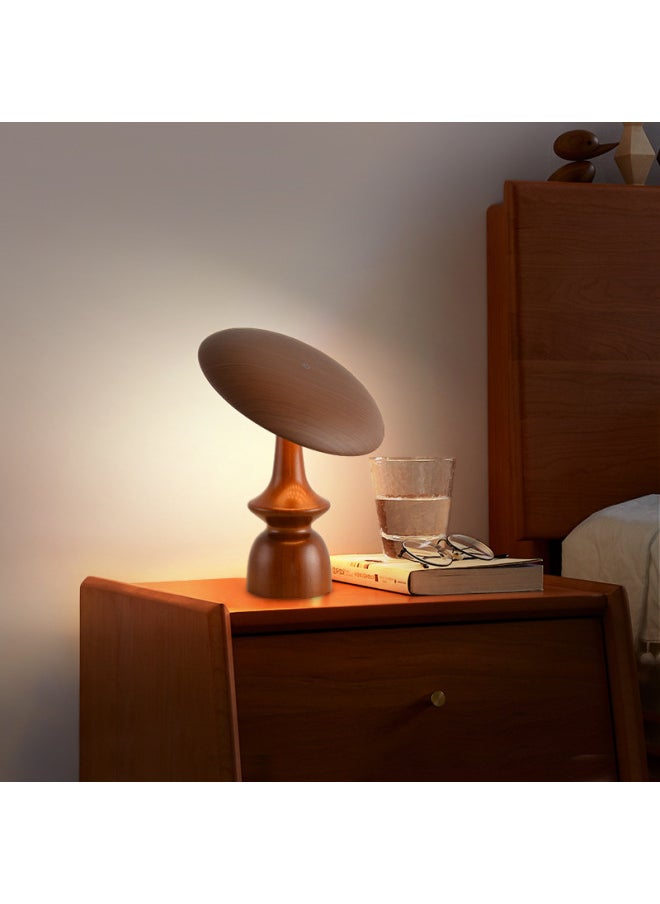 Generic - Medieval Style Table Lamp Scandinavian Retro Style Creative Stylish Solid Wood Bedside Table Lamp Desk Atmosphere Decorative Night Light-Specifications:Type C  Three-color Light - Image 1