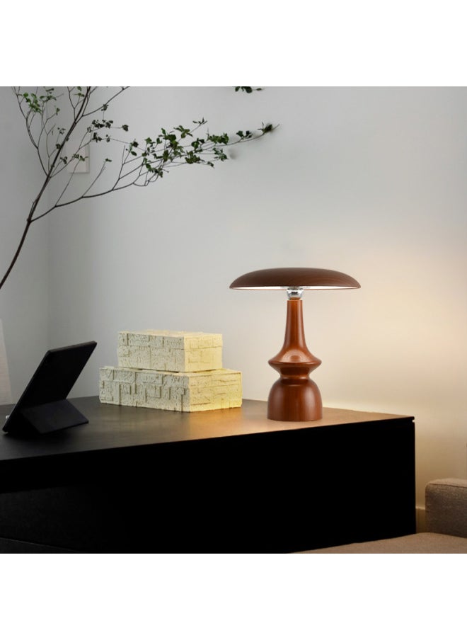 Generic - Medieval Style Table Lamp Scandinavian Retro Style Creative Stylish Solid Wood Bedside Table Lamp Desk Atmosphere Decorative Night Light-Specifications:Type C  Three-color Light - Image 1