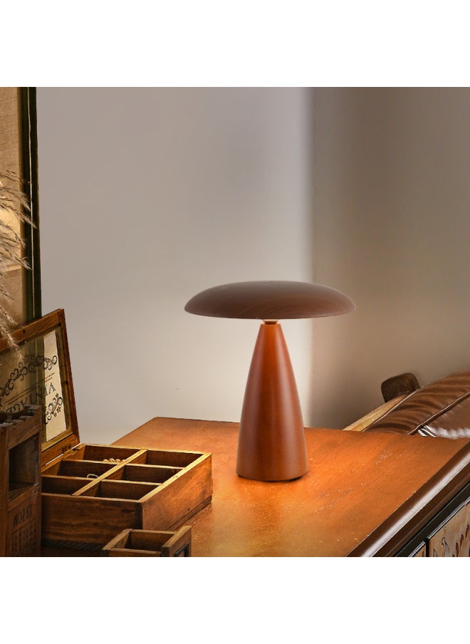 Generic - Medieval Style Table Lamp Scandinavian Retro Style Creative Stylish Solid Wood Bedside Table Lamp Desk Atmosphere Decorative Night Light-Specifications:Type C  Three-color Light - Image 1