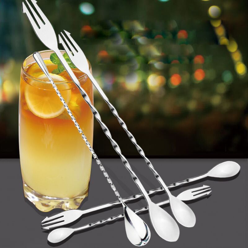 general 304 Stainless Steel Bar Spoon for Cocktails and Drinks, Long Twist Handle Mixing Spoon - Image 2