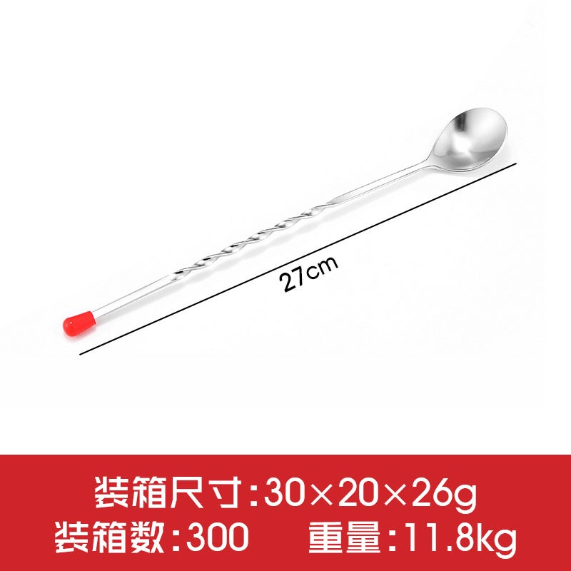 general 304 Stainless Steel Bar Spoon for Cocktails and Drinks, Long Twist Handle Mixing Spoon - Image 1