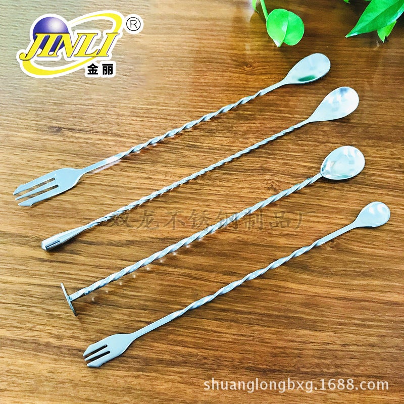 general 304 Stainless Steel Bar Spoon for Cocktails and Drinks, Long Twist Handle Mixing Spoon - Image 4