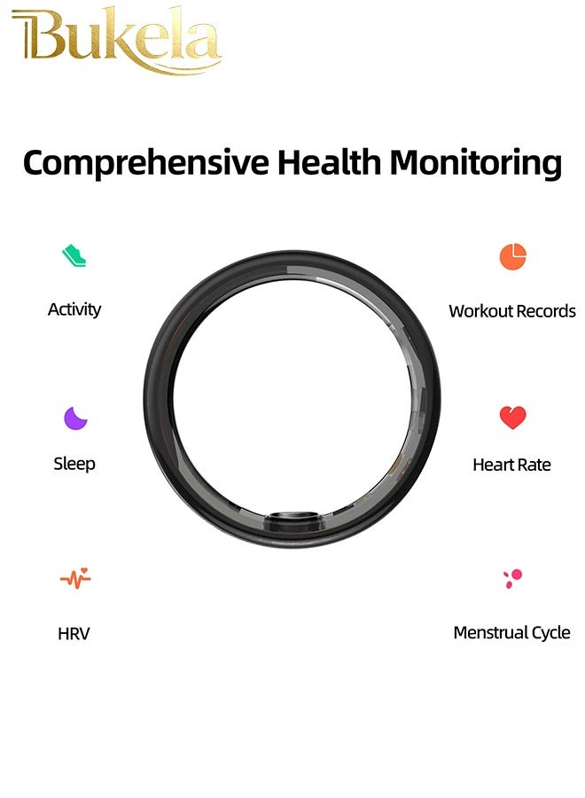كيلا خاتم ذكي لتتبع الصحة، مراقبة جودة النوم، حلقة عد خطوات اللياقة البدنية مع حافظة شحن، جهاز تحكم عن بعد لالتقاط صور السيلفي بالهاتف، مقاوم للماء والغبار IP68، لأجهزة Android IOS - Image 2