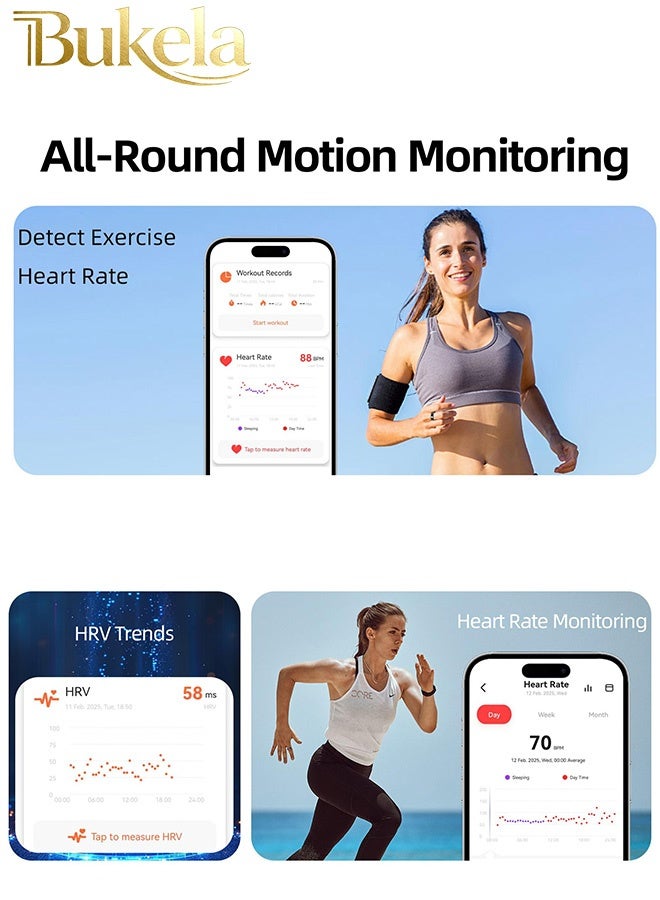 كيلا خاتم ذكي لتتبع الصحة، مراقبة جودة النوم، حلقة عد خطوات اللياقة البدنية مع حافظة شحن، جهاز تحكم عن بعد لالتقاط صور السيلفي بالهاتف، مقاوم للماء والغبار IP68، لأجهزة Android IOS - Image 3