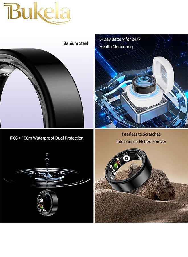 كيلا خاتم ذكي لتتبع الصحة، مراقبة جودة النوم، حلقة عد خطوات اللياقة البدنية مع حافظة شحن، جهاز تحكم عن بعد لالتقاط صور السيلفي بالهاتف، مقاوم للماء والغبار IP68، لأجهزة Android IOS - Image 5