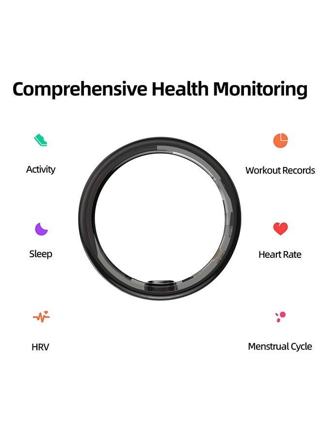 Bukela Smart Ring Health Tracker, Sleep Quality Monitor Fitness Step Counting Ring with Charging Case, Phone Selfie Remote Control, IP68 Waterproof and Dustproof, for Android IOS - Image 2