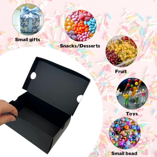 Foxtell 24 Pack Mini Sneaker Boxes for Party Favors 6.1 x 3.9 x 2.6 Inch Mini Shoe Gifts Boxes for Candies Cookies Snacks Sports Small Gift Case with Label for Wedding, Holiday, Birthday Party Favor (Black) - Image 4