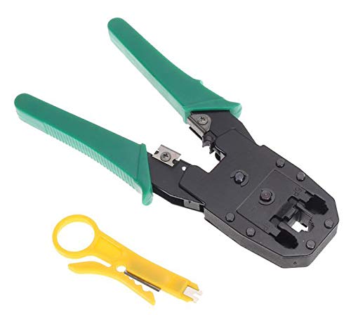 Technotech Green Crimping Tool RJ45 Rj11 Rj12 8p8c 6p6c Cat5 LAN Cutter Tool Cable Cutter New  - Image 1