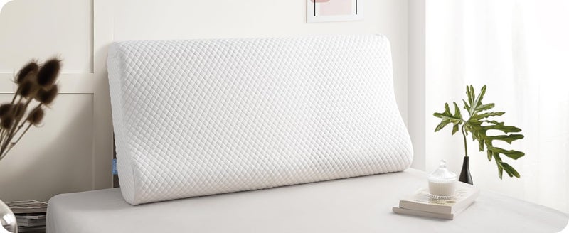 Araami Cervical Contour Memory Foam Pillow for Sleeping,Orthopedic Pillow for Neck Pain, Support for Back,Stomach,Side Sleepers, with Breathable Zip Cover (Big White) (21 X 13.75 X 4 INCH) - Image 1
