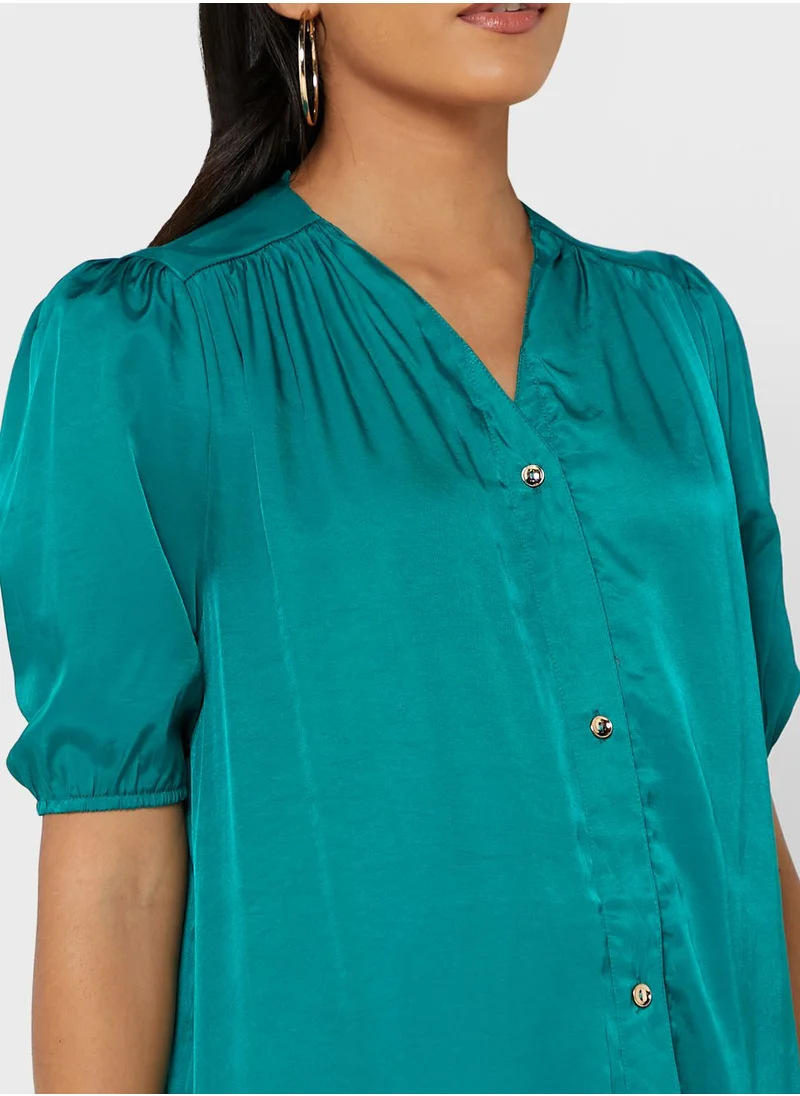 DOROTHY PERKINS Tiered Hem Button Down Dress