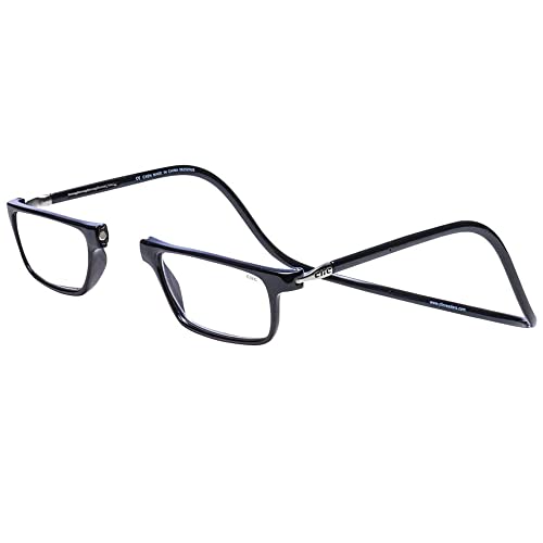 Clic Magnetic Reading Glasses for Men or Women, Computer Readers, Executive (M-XL, Black, 1.25 Magnification) - Image 1