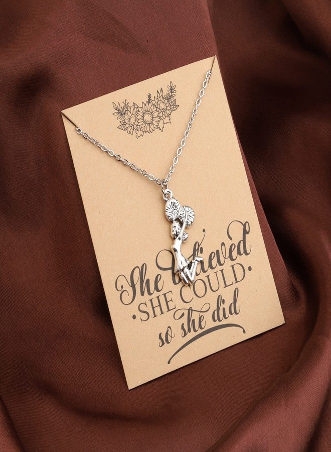 لوجيب بيردجوت سوار Lywjyb Birdgot Cheer Charm، مجوهرات التشجيع، هدية للتشجيع، هدية لمدرب التشجيع (بطاقة تشجيع ne) - Image 5