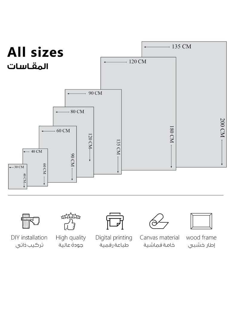 مودكلاس لوحة جدارية كانفس بتصميم ريشة - Image 3