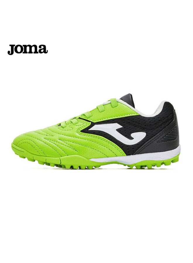Joma أحذية كرة القدم للأطفال من جومّا، أحذية تدريب رياضية للمدارس الابتدائية، مع مسامير عشب، باللون الأخضر/ الأسود، مقاس 36 - Image 1