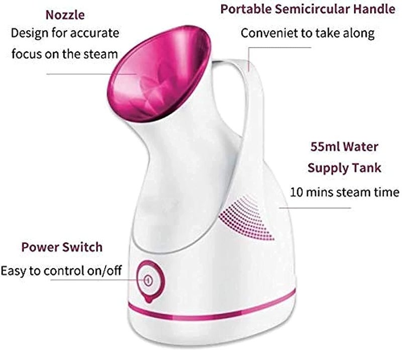 LIPSA ENTERPRISE Lipsa Enterprise NanoCure Medical Facial Steamer Inhaler Vaporizer for Face Nose Cold Cough Sinus with NanoIonic Technology Steam breath machine for Adults  - Image 3