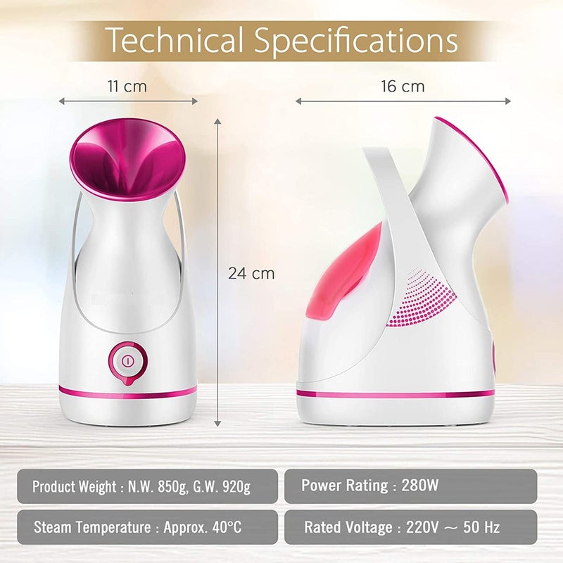 LIPSA ENTERPRISE Lipsa Enterprise NanoCure Medical Facial Steamer Inhaler Vaporizer for Face Nose Cold Cough Sinus with NanoIonic Technology Steam breath machine for Adults  - Image 2