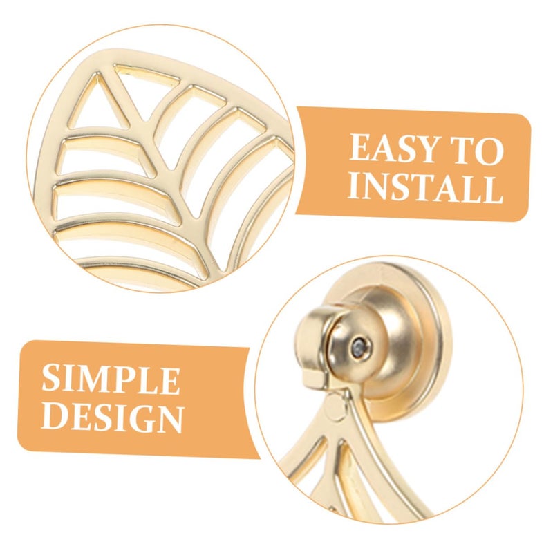 4pcs Gold Leaf Shape Metal Cabinet Pull Handles For Bedroom And Office Dresser Drawers - Image 4
